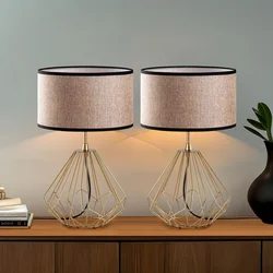 Opviq Set Stonih lampi Diamond-S-712, 25x25x43 cm, IP20, 2 komada, Zlatno-smeđe boje