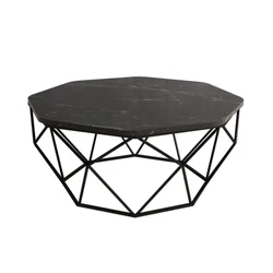 Hanah Home Diamond Klub sto, 90x38x90cm, Antracit