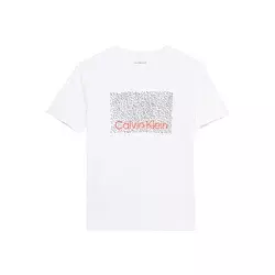 Calvin Klein Jeans Majica PERFORATION  rdeča / črna / bela