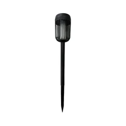 LED solarna lampa FLAME LED/1,2V 100 mAh 1800K 37 cm IP44 crna