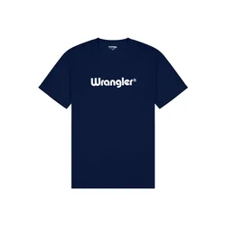WRANGLER Majica LOGO TEE marine/bela