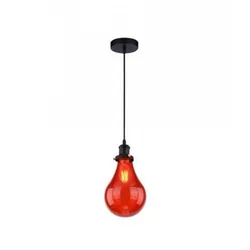BB Link VESTA 266 Visilica CHIC-PRETO/VM 1xE27, Red glass