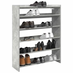 Stalak za cipele boja betona 80x25x100 cm konstruirano drvo