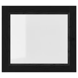 OXBERG Staklena vrata, crna im. hrastovine, 40x35 cm