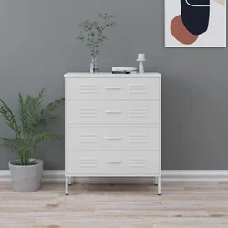Ladičar bijeli 80 x 35 x 101,5 cm čelični