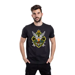 011Shop Muška majica kratkih rukava Dinarska divizija, Crna