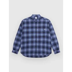 Polar Skate Mitchell Shadow Check Shirt blue