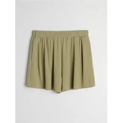 Sinsay - Plisirani skort sa dodatkom viskoze - svetlo zelena