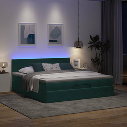 Otomanski krevet s madracem&LED 180x200 cm baršunasti