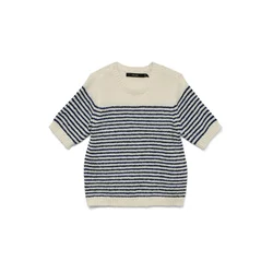 VERO MODA Pulover VMRiver mornarska/off-bela