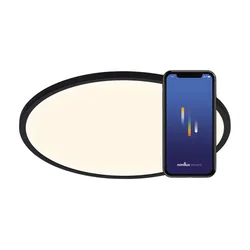 OJA SMART 60 PLAFONJERA CRNA DIM NORDLUX SMART LED IP20