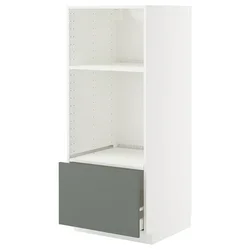 METOD / MAXIMERA Visoki element za ugradne uređaje, bela/Nickebo mat sivozelena, 60x60x140 cm