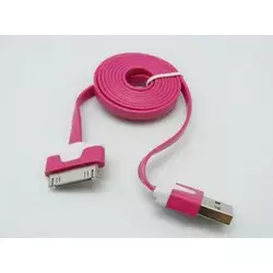 Kabel iPhone 4 FLAT hot pink 3m.
