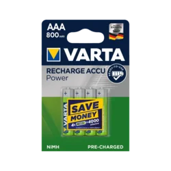 Baterija Varta Power AAA HR03 4 x 800mAh HR03-4-800-VA