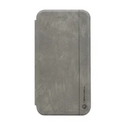 Maska na preklop Teracell Leather za Huawei Y6p siva