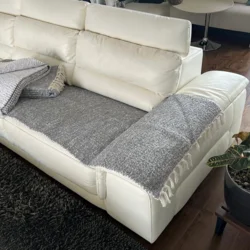 Fleker-prekrivač garnitura Dva lica (trosed-dvosed-fotelja) Grey