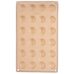 Excellent Houseware Silikonski kalup za sladkarije, bež, 24 pralin, 30 x 17,5 cm