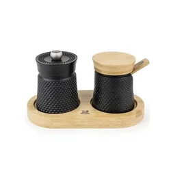Peppercorn grinder set Bali and salt dispenser, cast iron - Peugeot