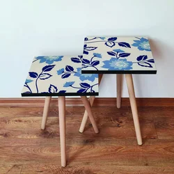 Hanah Home Set klub stočića 2Shp62, 2 komada, Šareni