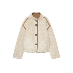 Pull&Bear Prehodna jakna kamela/volneno bela