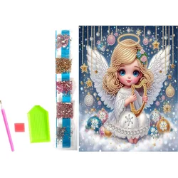 Norimpex Diamantna slika na platnu božični angel 23x30cm