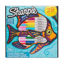 WEBHIDDENBRAND Sharpie flomasteri Riba, tanki, 28 komada