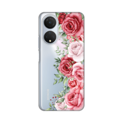Silikonska maska za Honor X7 Wild Roses Print Skin providna