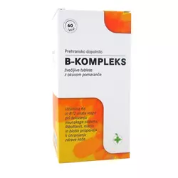 B-kompleks, 60 žvečljivih tablet