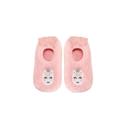 Penti Nogavice PENTI Kinder Unilove Einhornmuster Haussocken rosé