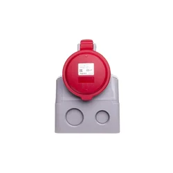 LEGRAND Fiksna vtičnica 5P 32A 400V rdeča IP44 P17 TEMPRA PRO 555259