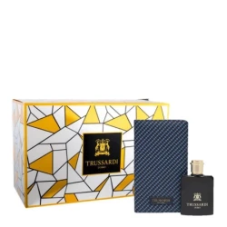 Trussardi Muški set Uomo Edt, 50 ml + Futrola za pasoš, Plava