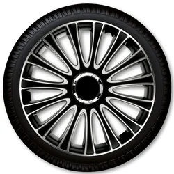 Le Mans Pro Silver Black Wheel Cover Set - 15