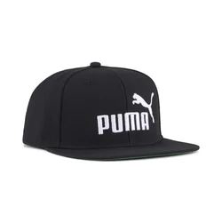 PUMA Essentials No.1 Logo Flat Brim Cap, Accessories, Black/Archive Green, OSFA