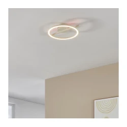Eglo 901114 - LED prigušiva stropno svetlo AMANDOLO LED/17W/230V bela + daljinski upravljač