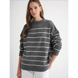 MixRay Pulover Pullover temno siva