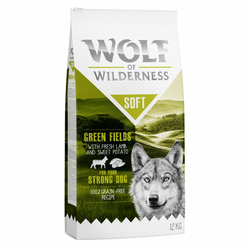 Posebna cijena! 1 kg Wolf of Wilderness Soft suha hrana - Green Fields - janjetina