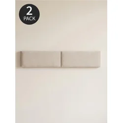 Sinsay - Pravougaoni tapacirani paneli 2 pack - nude