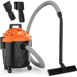Ryer Usisivač za suvo i mokro usisavanje, Sa funkcijom duvanja, 18L, 1200W, Crni