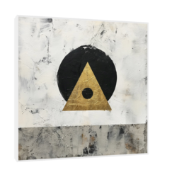 Canvas Slika na platnu Triangle, 80x80cm, Sa ramom, Beli