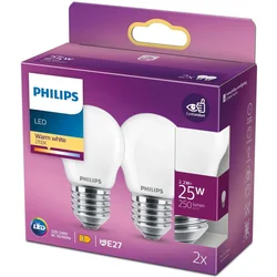 Set 2x LED sijalica Philips P45 E27/2,2W/230V 2700K