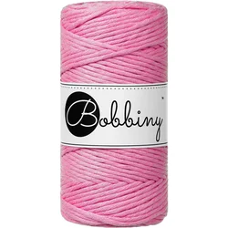 Bobbiny Macrame Cord 3 mm 100 m Bubblegum Pink Vrvica