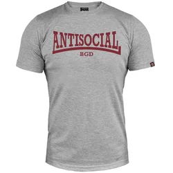 011Shop Muška majica kratkih rukava Antisocial, Svetlosiva