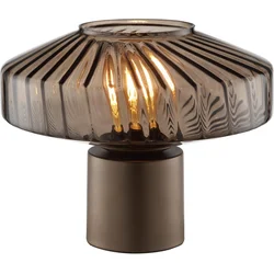 Brilliant - Stona lampa LYN 1xE27/20W/230V smeđa/zadimljeno staklo