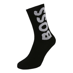 BOSS Calze Uomo QS Rib Logo CC - Confezione Da 2 Paia In Cotone, Loghi Rib, Vestibilità Comoda - 3