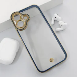 Maska za telefon Luxury Crystal Clear za iPhone 16, Plava