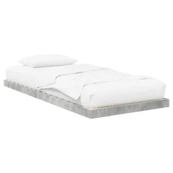 Vidaxl Posteljni okvir Betonsko siva 100 x 200 cm Konstruiran les