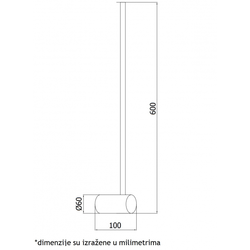 VESTA 361 ZIDNA LAMPA 7W 3000K CRNA
