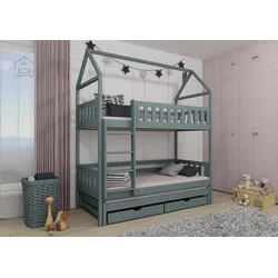 Pograd z dodatnim ležiščem Iga - 90x190 cm - siv