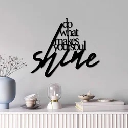 Wallity Zidna dekoracija Makes Shine, 56 x 47 cm, Crna