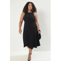 Trendyol Curve Ženska haljina Tbbss25Ah00220, Crna